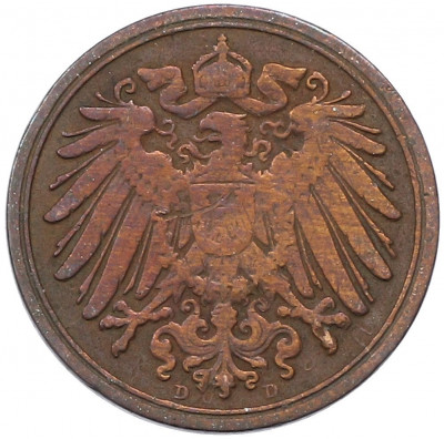 1 пфенниг 1900 года D Германия