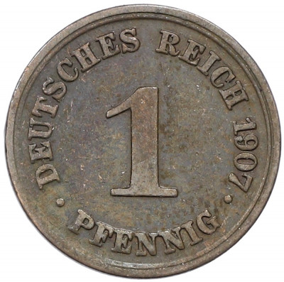 1 пфенниг 1907 года D Германия