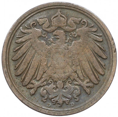 1 пфенниг 1907 года D Германия