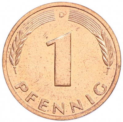 1 пфенниг 1984 года D Западная Германия (ФРГ)