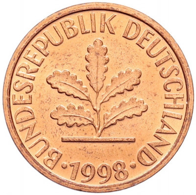 1 пфенниг 1998 года F Германия