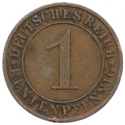 1 рейхспфенниг 1924 года A Германия