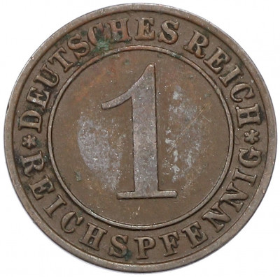 1 рейхспфенниг 1925 года E Германия