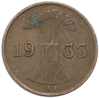 1 рейхспфенниг 1933 года A Германия