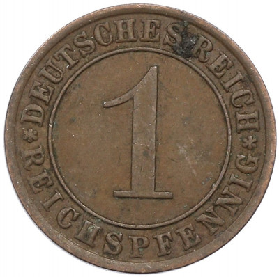 1 рейхспфенниг 1933 года A Германия
