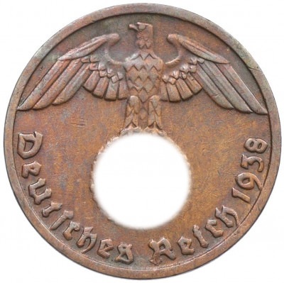 1 рейхспфенниг 1938 года D Германия