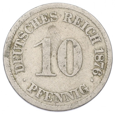 10 пфеннигов 1876 года A Германия