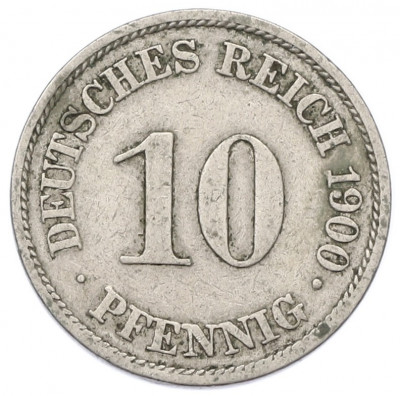 10 пфеннигов 1900 года A Германия