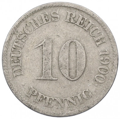 10 пфеннигов 1900 года J Германия