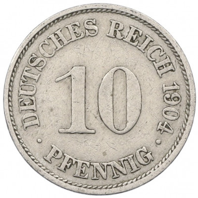 10 пфеннигов 1904 года A Германия
