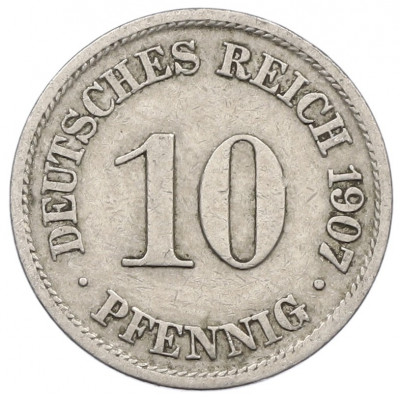 10 пфеннигов 1907 года A Германия