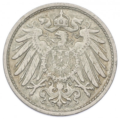 10 пфеннигов 1909 года D Германия