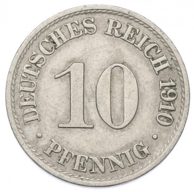 10 пфеннигов 1910 года A Германия