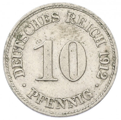 10 пфеннигов 1912 года D Германия