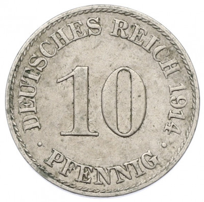 10 пфеннигов 1914 года A Германия
