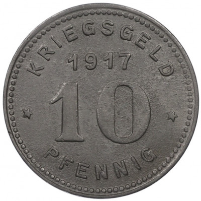10 пфеннигов 1917 года Германия — город Виттен (Нотгельд)