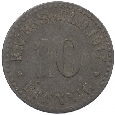10 пфеннигов 1917 года Германия — город Кассель (Нотгельд)