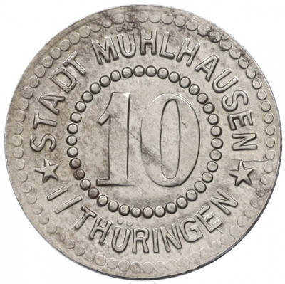 10 пфеннигов 1917 года Германия — город Мюльхаузен (Нотгельд)
