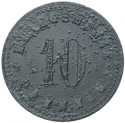 10 пфеннигов 1917 года Германия — город Новый Ульм (Нотгельд)