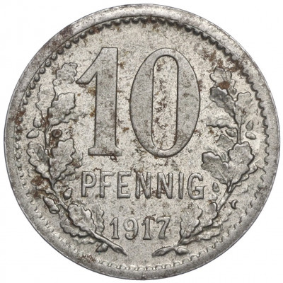 10 пфеннигов 1917 года Германия — город Унна (Нотгельд)