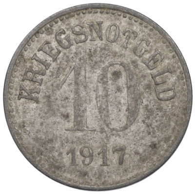 10 пфеннигов 1917 года Германия — город Фюрт (Нотгельд)