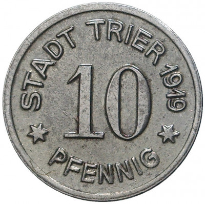 10 пфеннигов 1919 года Германия — город Трир (Нотгельд)