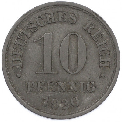 10 пфеннигов 1920 года Германия