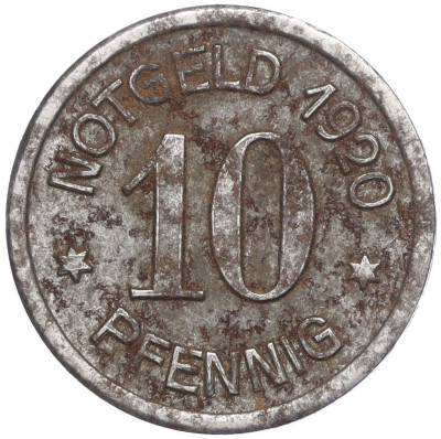 10 пфеннигов 1920 года Германия — город Даун (Нотгельд)