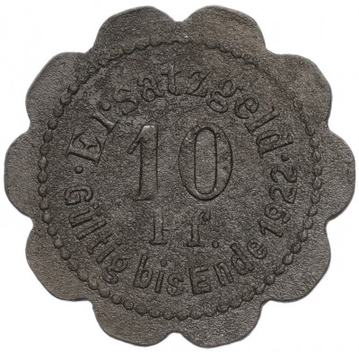 10 пфеннигов 1920 года Германия — город Штеттин (Нотгельд)