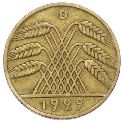 10 рейхспфеннигов 1929 года D Германия