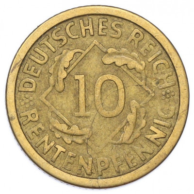 10 рентенпфеннигов 1924 года A Германия