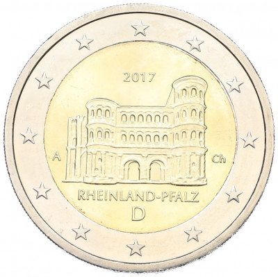 2 евро 2017 года A Германия «Федеральные земли Германии — Рейнланд-Пфальц (Порта Нигра)»