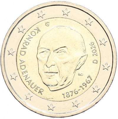 2 евро 2026 года G Германия «Конрад Аденауэр»