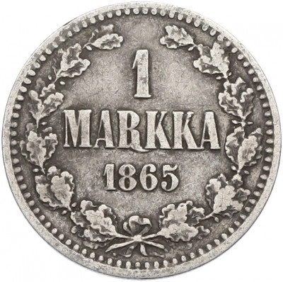 1 марка 1865 года Русская Финляндия