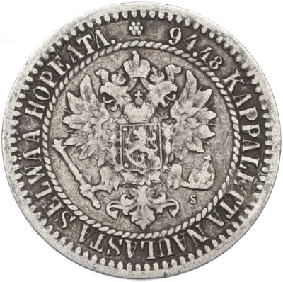 1 марка 1865 года Русская Финляндия