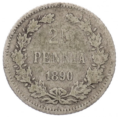 25 пенни 1890 года Русская Финляндия