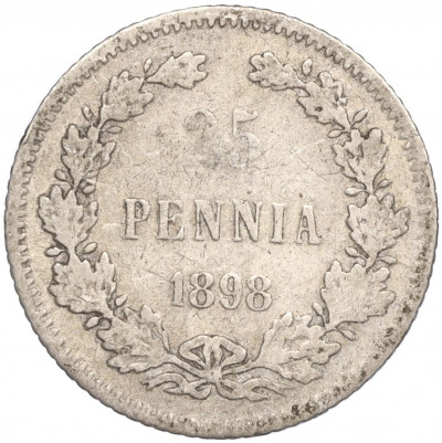 25 пенни 1898 года Русская Финляндия