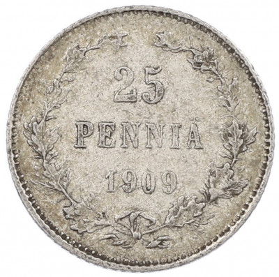 25 пенни 1909 года Русская Финляндия