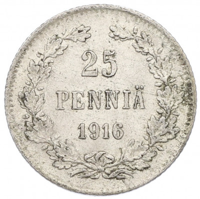 25 пенни 1916 года Русская Финляндия