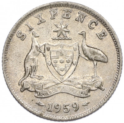 6 пенсов 1959 года Австралия