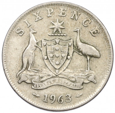 6 пенсов 1963 года Австралия