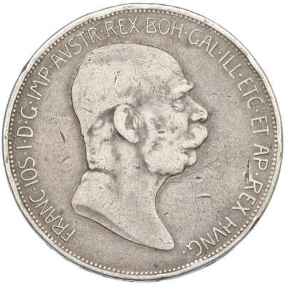 5 крон 1908 года Австрия «60 лет правлению Франца Иосифа I»