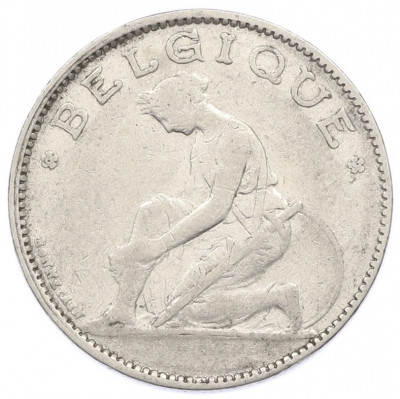 1 франк 1922 года Бельгия (Надпись на французском — BELGIQUE)