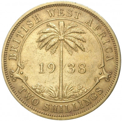 2 шиллинга 1938 года H Британская Западная Африка