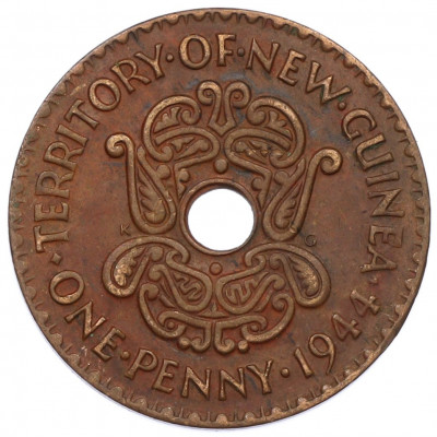 1 пенни 1944 года Британская Новая Гвинея