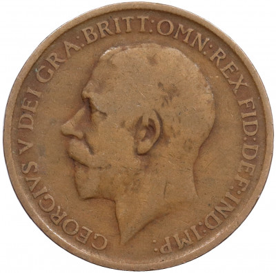 1 пенни 1911 года Великобритания