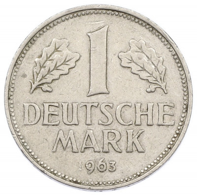 1 марка 1963 года G Западная Германия (ФРГ)