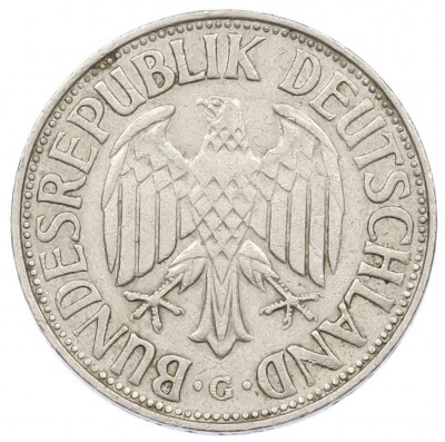 1 марка 1963 года G Западная Германия (ФРГ)