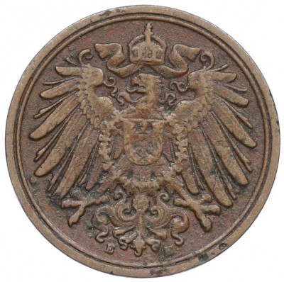 1 пфенниг 1908 года E Германия
