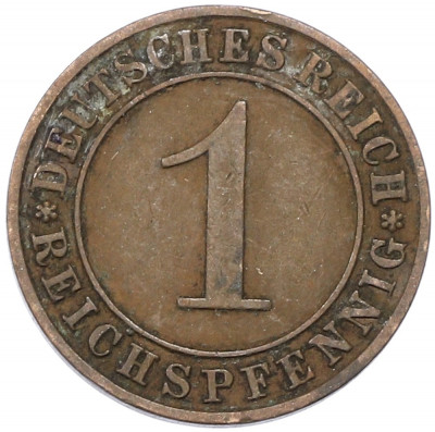 1 рейхспфенниг 1928 года A Германия